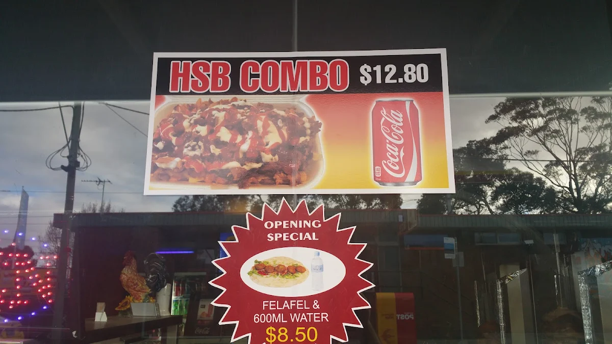 Menu, Altona Station Kebab
