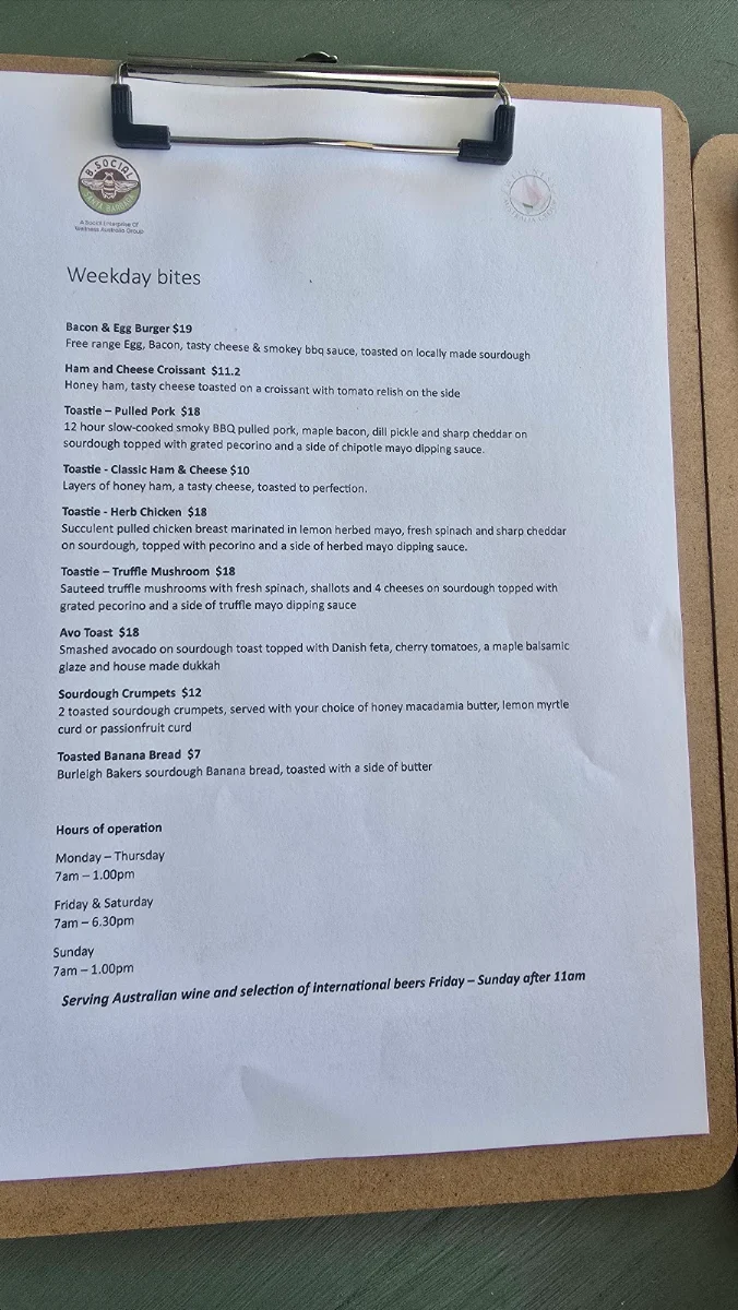 Menu, B.Social Cafe Santa Barbara