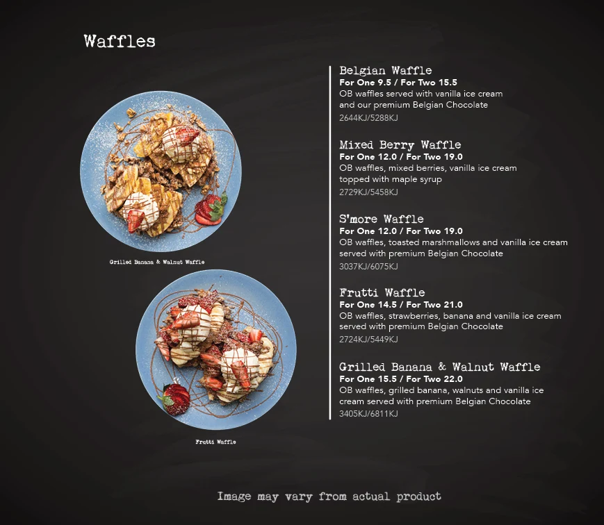 Menu, Oliver Brown