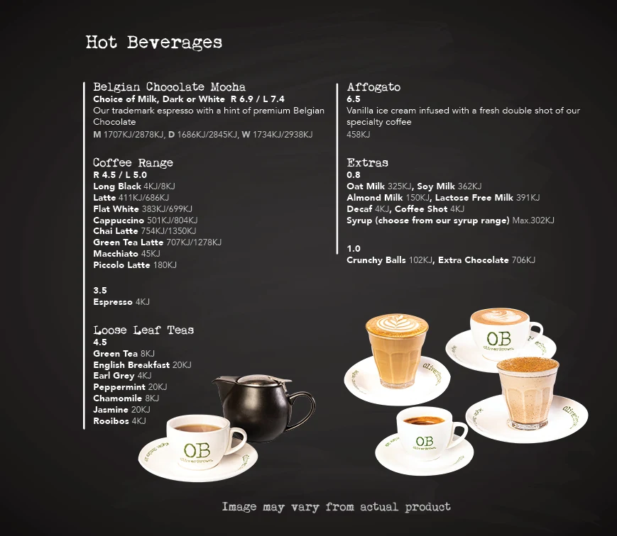 Menu, Oliver Brown