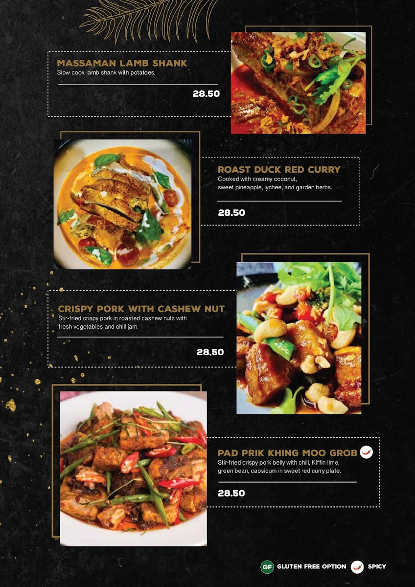 Menu, 24Thai Street Restaurant