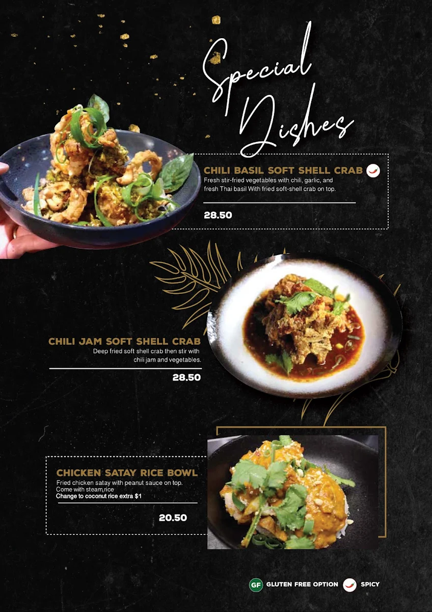 Menu, 24Thai Street Restaurant
