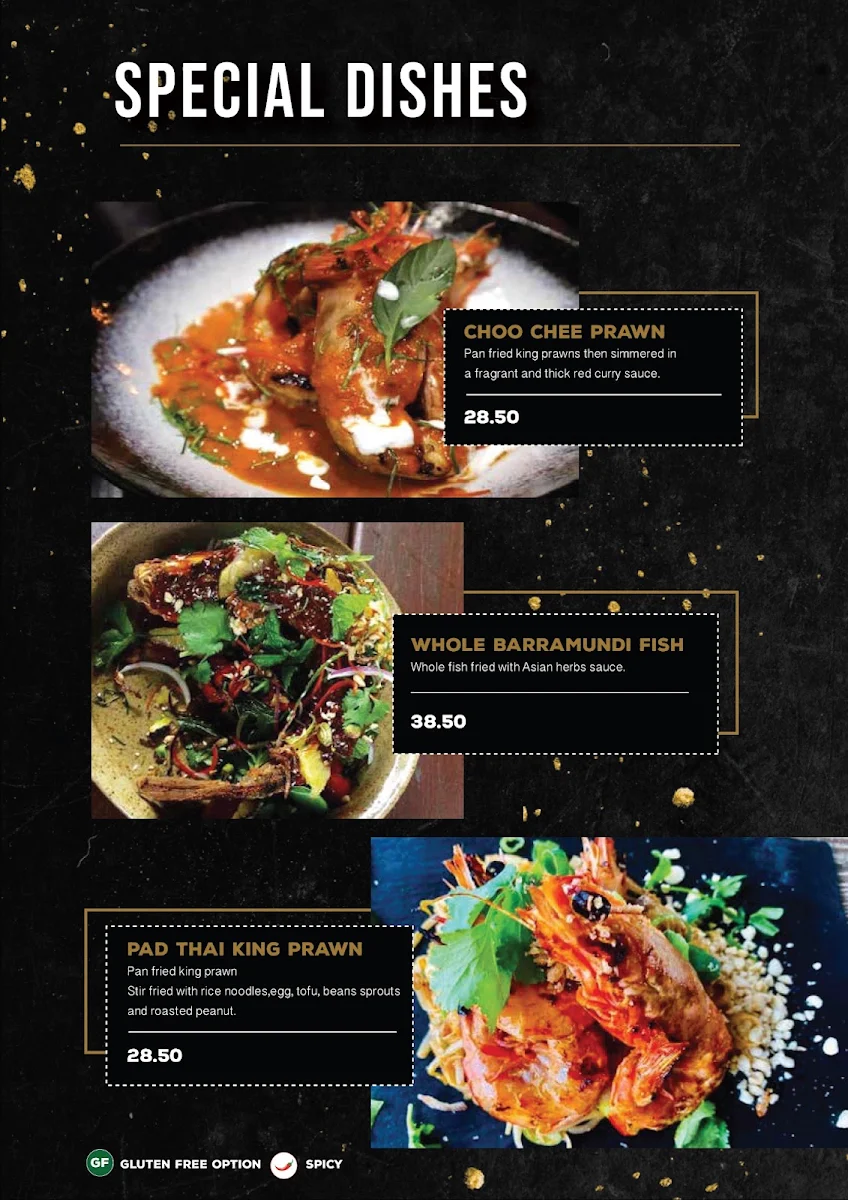 Menu, 24Thai Street Restaurant