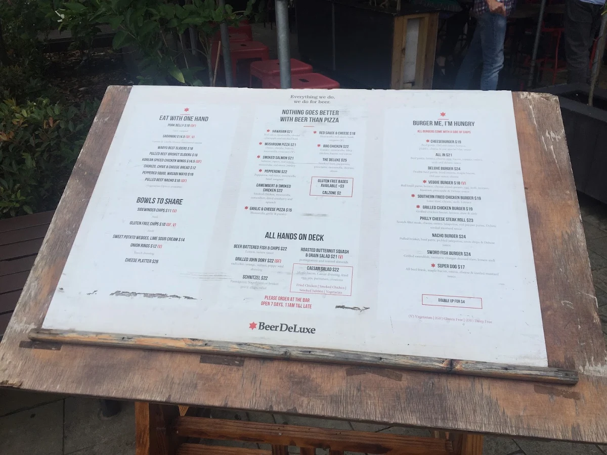 Menu, Henley's Bar & Kitchen