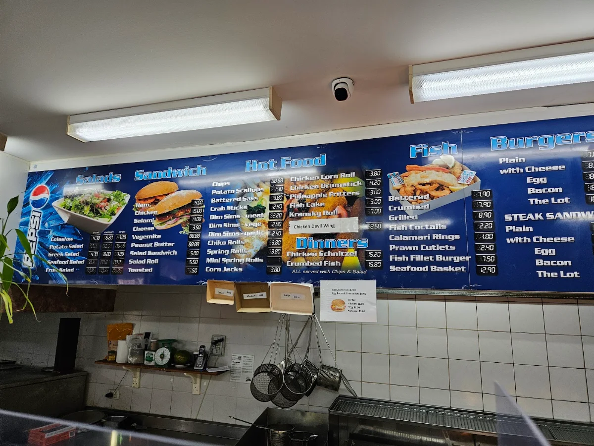 Menu, Palmerston Takeaway