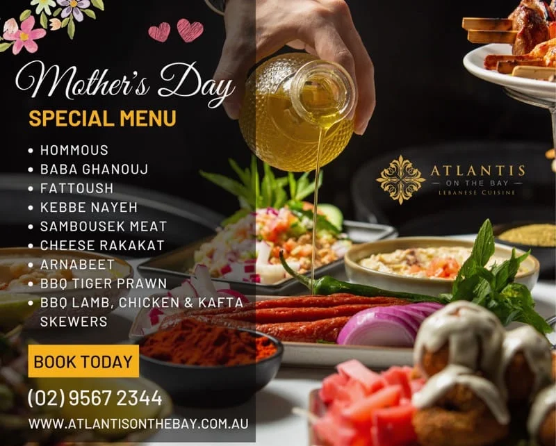 Menu, Atlantis On The Bay