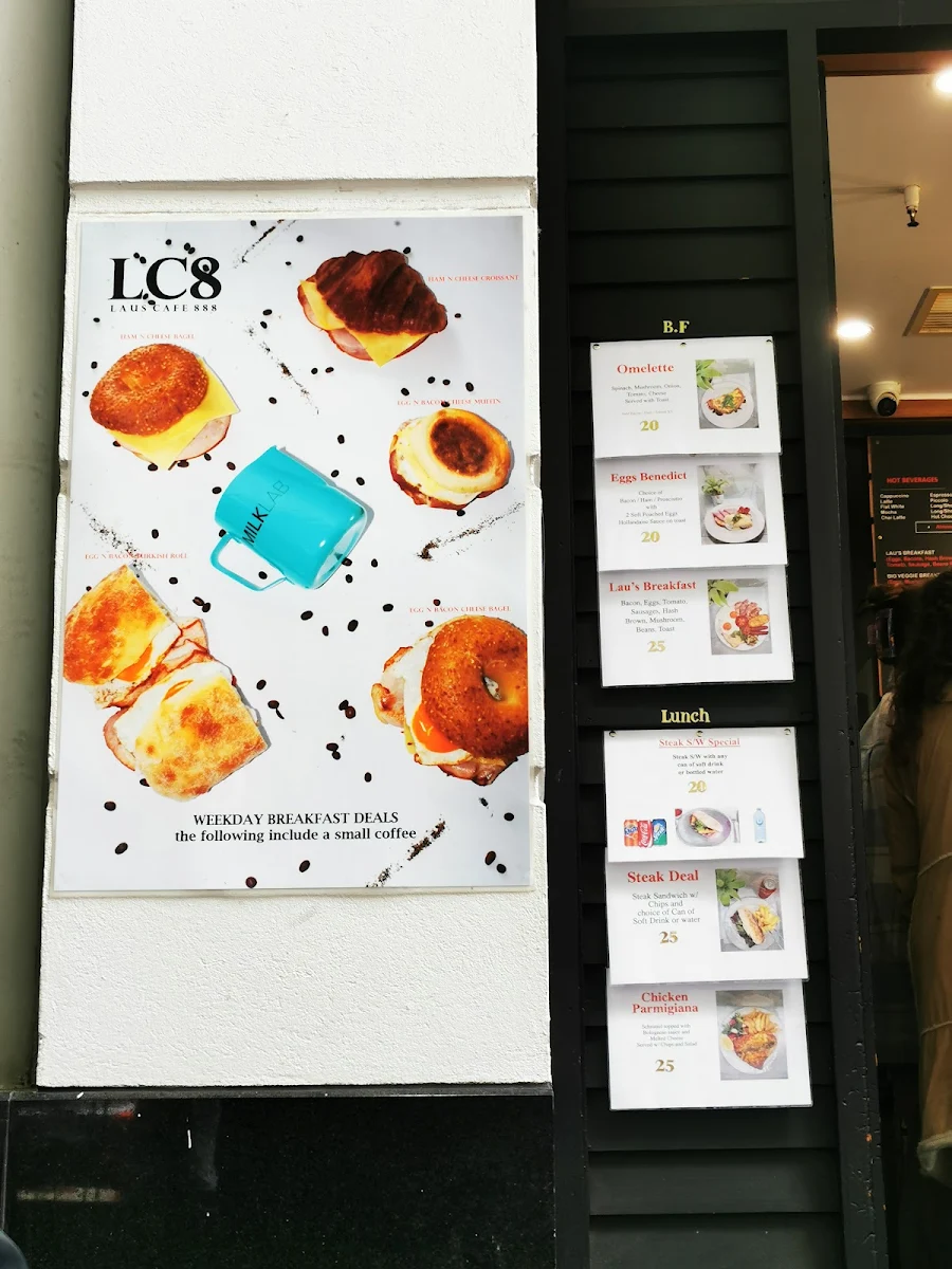 Menu, Lau’s Café 888