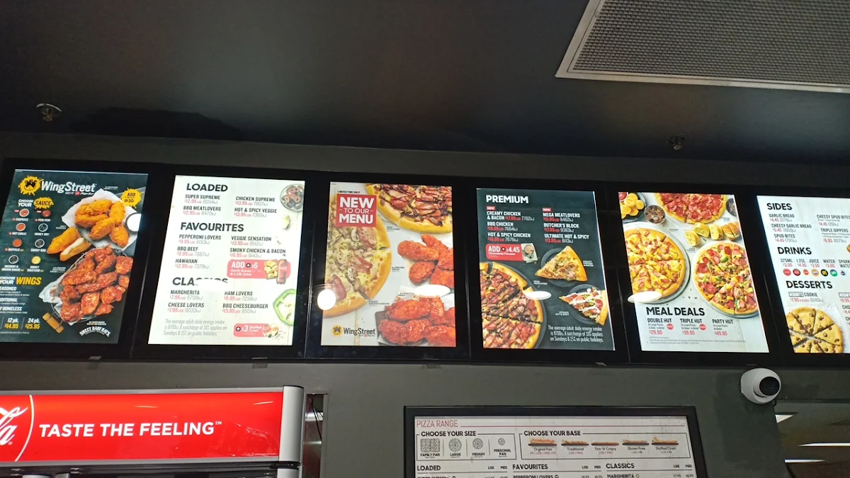 Menu, Pizza Hut Doonside