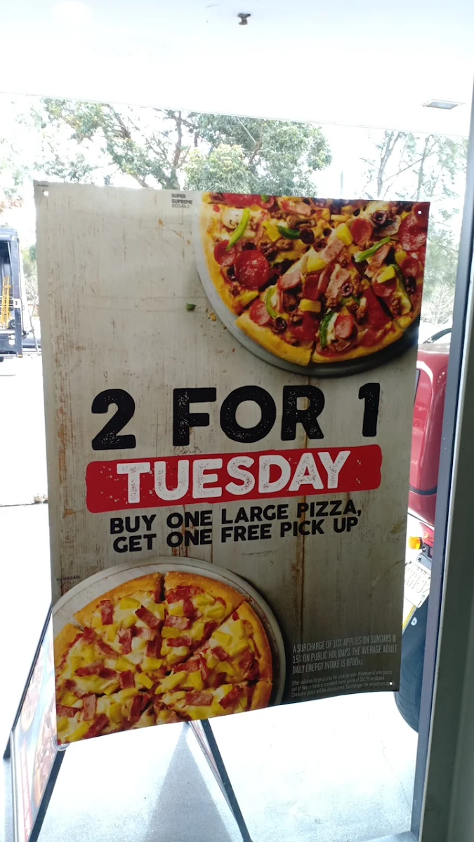 Menu, Pizza Hut Doonside