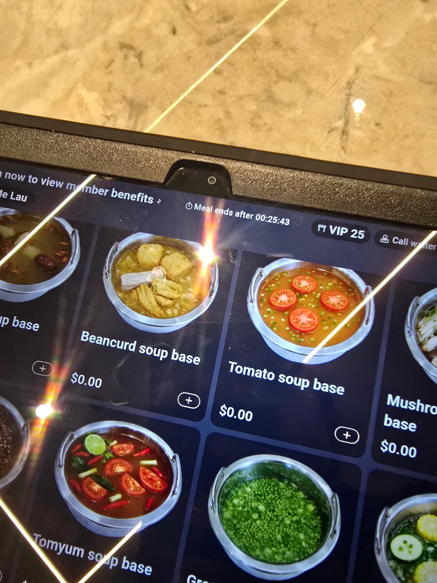 Menu, Me Lau Hotpot Buffet