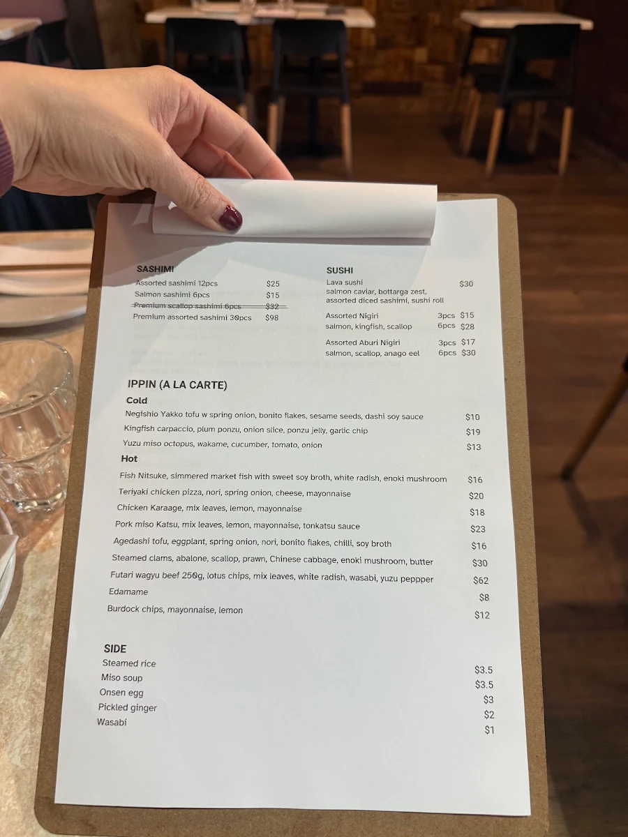 Menu, Attadale Kitchen