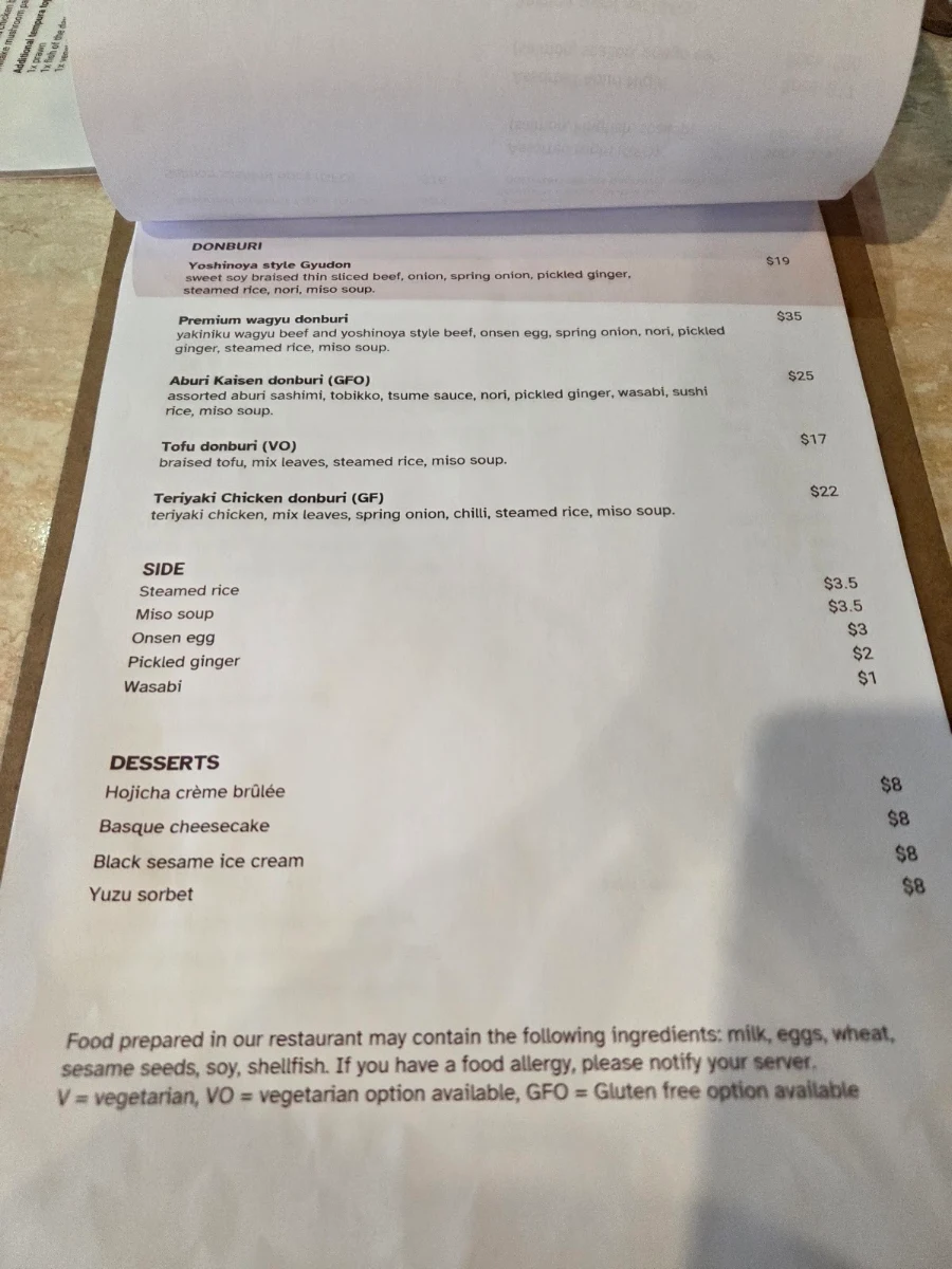 Menu, Attadale Kitchen