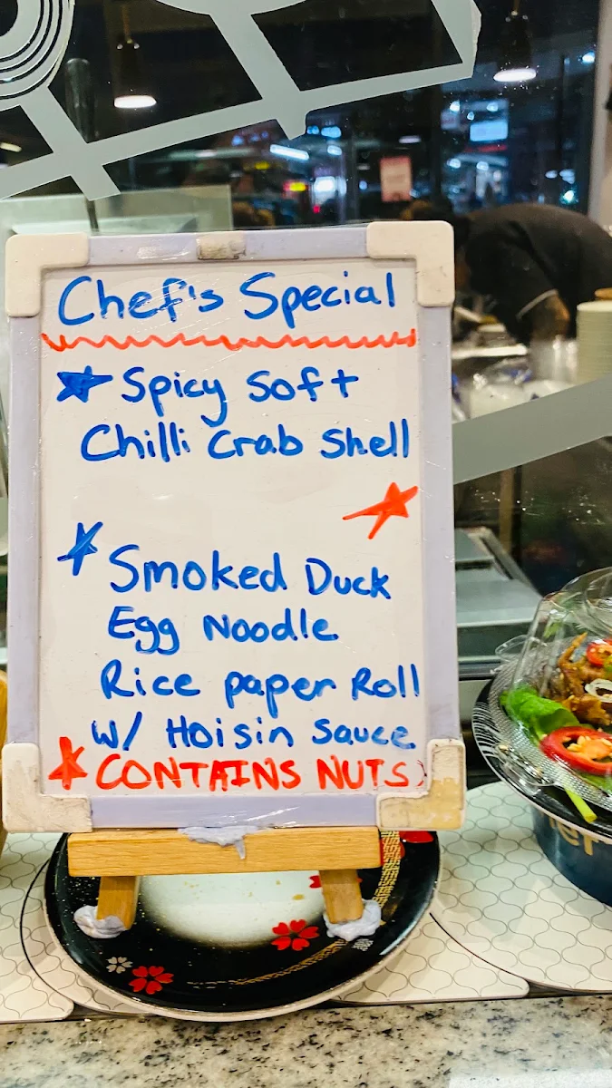 Menu, Sushi Train Upper Coomera