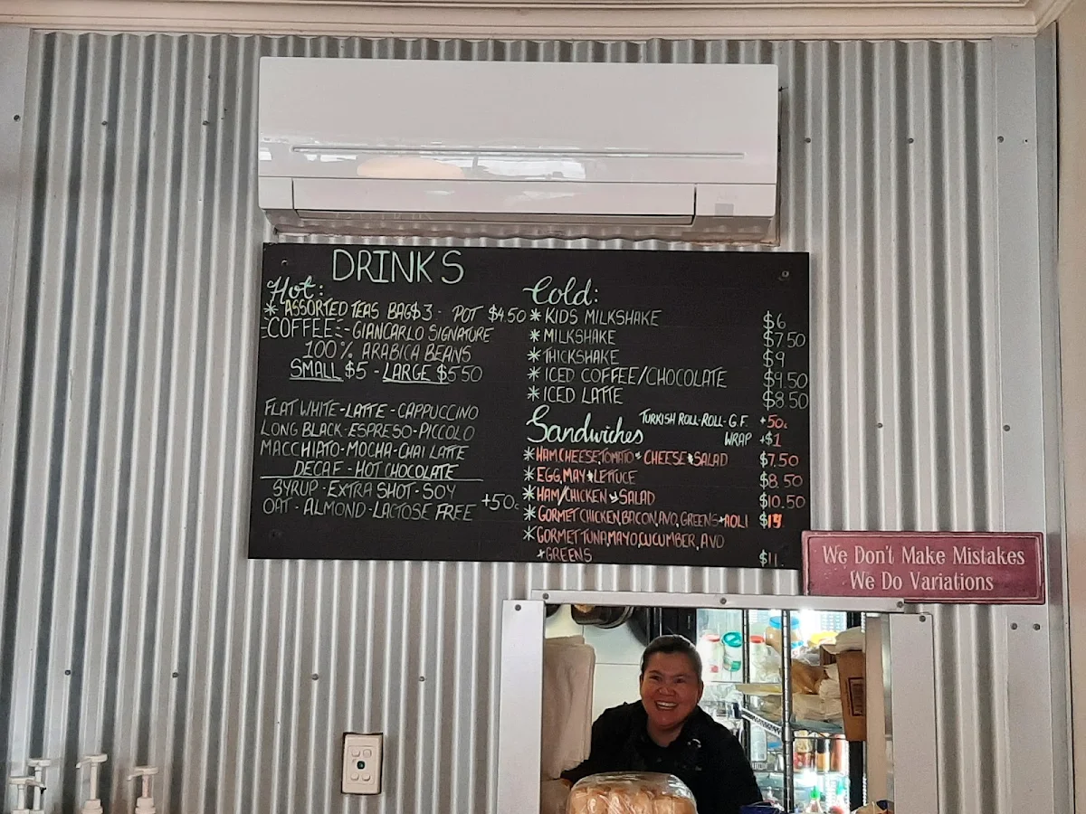 Menu, Concept Cafe Braidwood