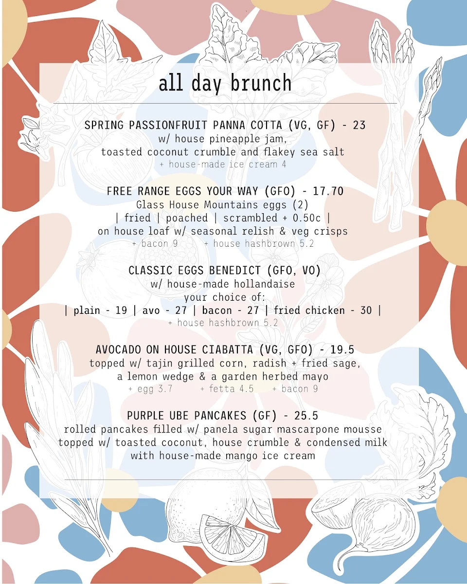 Menu, The Hideout Coffee House