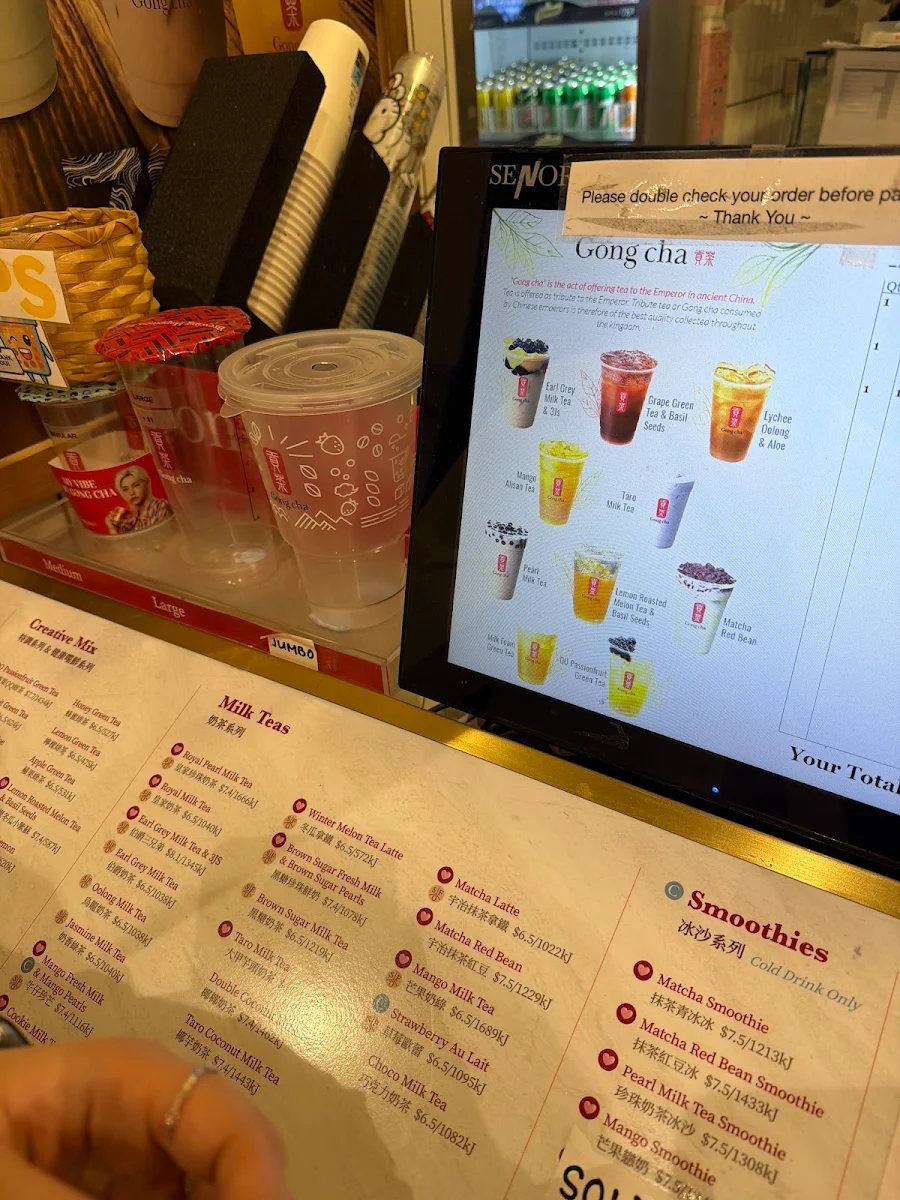 Menu, Gong cha | Parramatta (Eat Street)