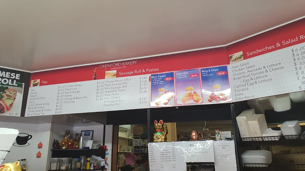 Menu, Oxenford Bakery
