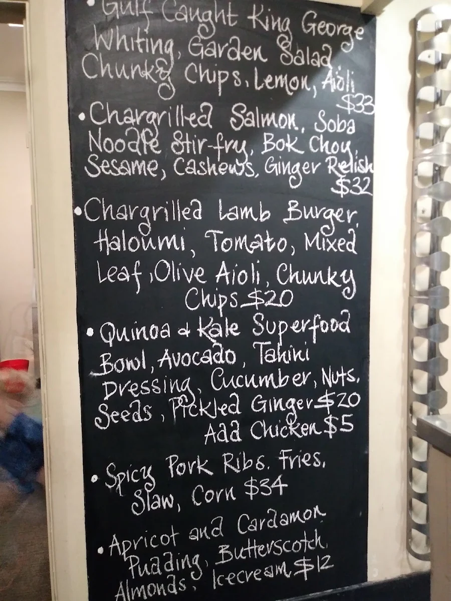Menu, Dalrymple Hotel, Stansbury