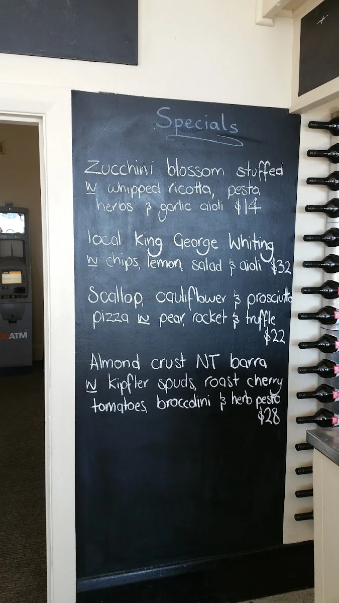 Menu, Dalrymple Hotel, Stansbury