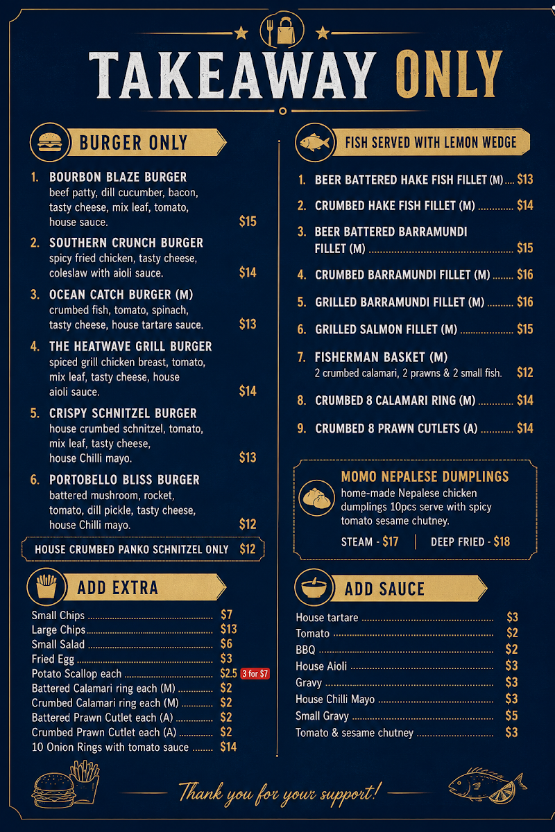 Menu, Ocean Project Café Restaurant