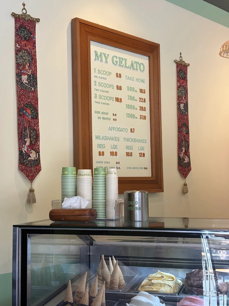 Menu, My Gelato