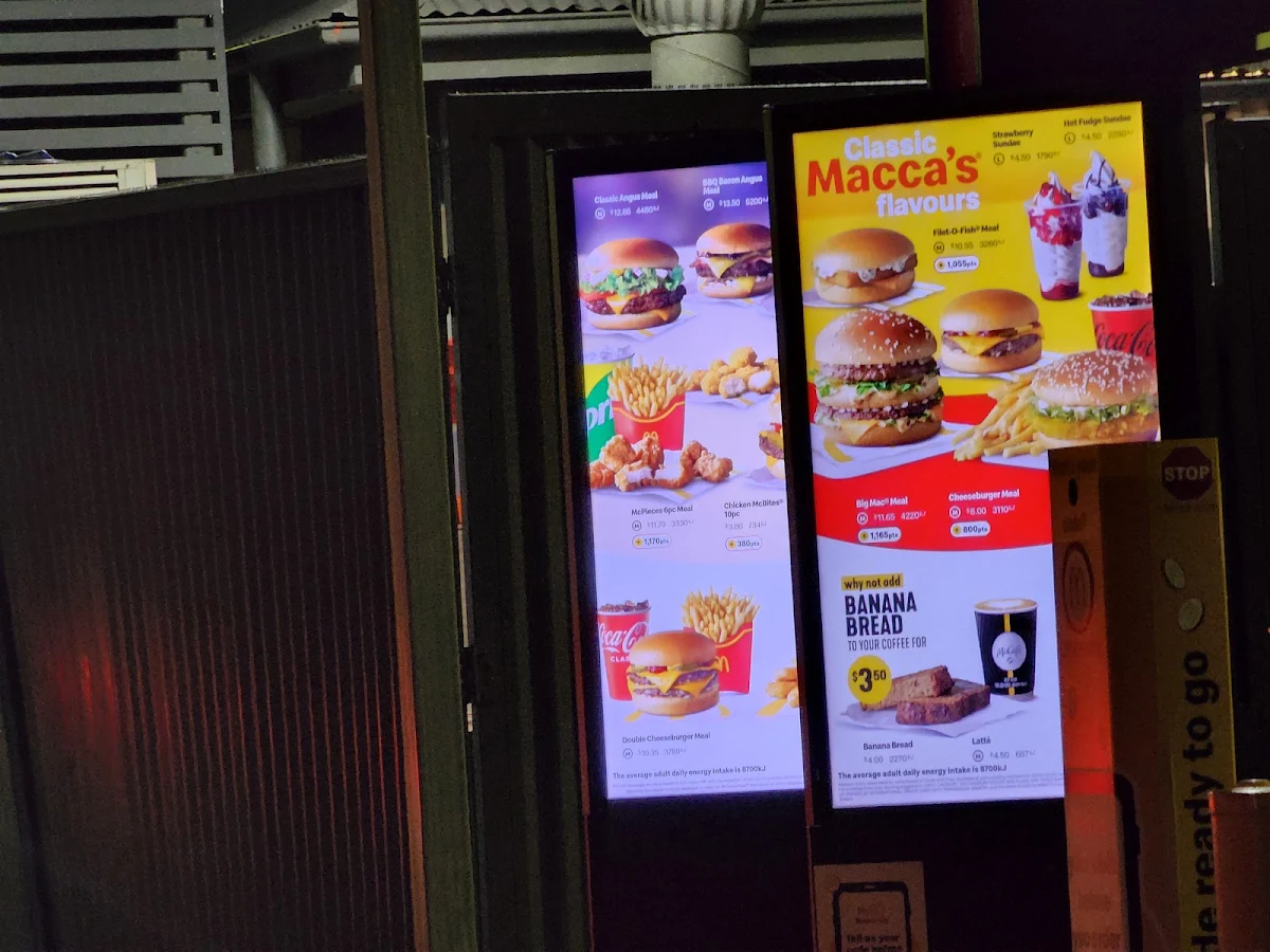 Menu, McDonald's Five Dock