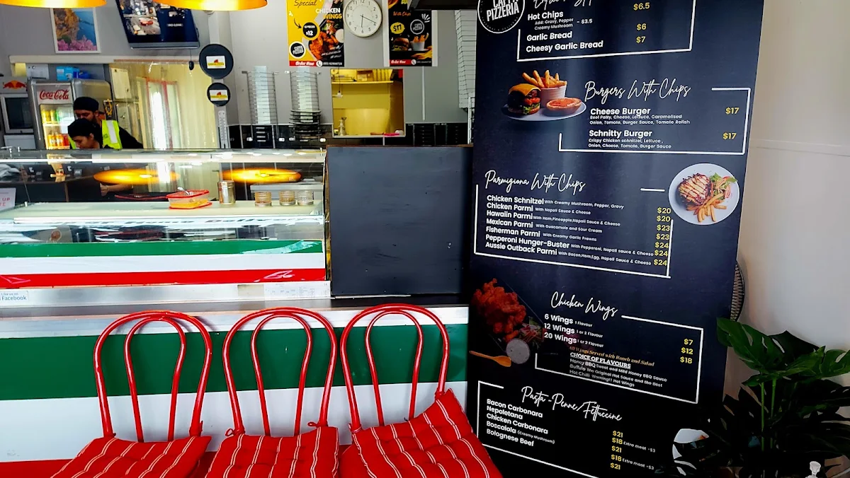 Menu, Pompeo's Pizza