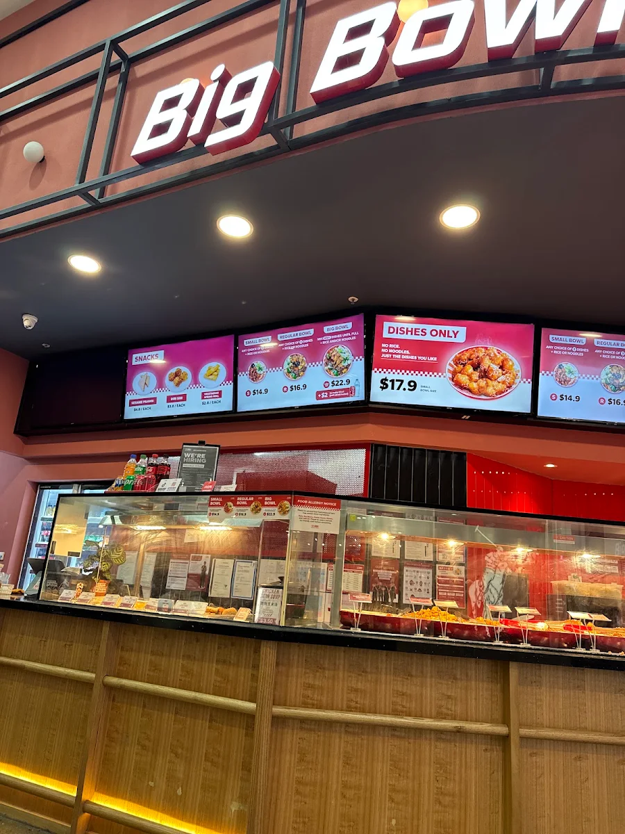 Menu, Big Bowl Kitchen DFO Moorabbin