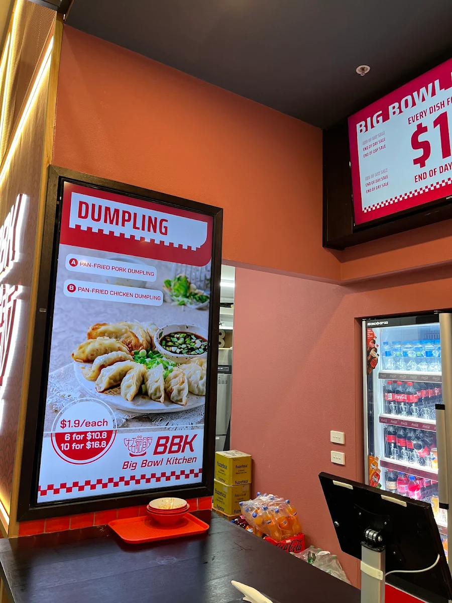 Menu, Big Bowl Kitchen DFO Moorabbin