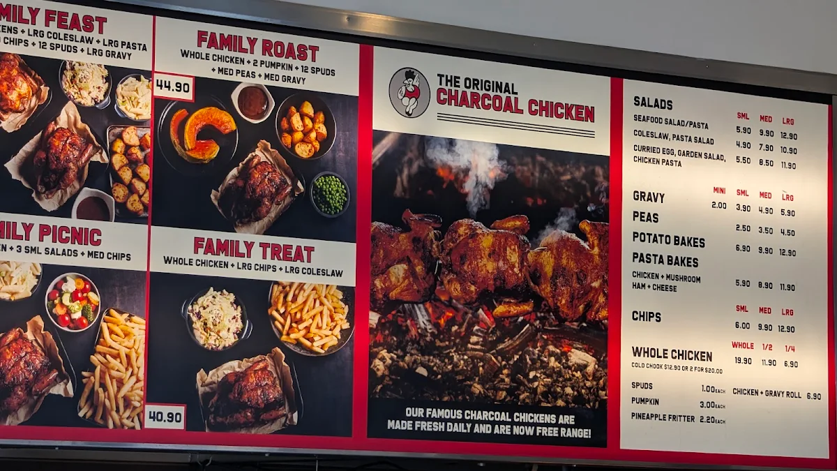 Menu, The Original Charcoal Chicken