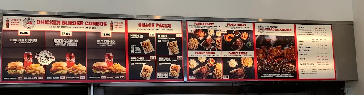 Menu, The Original Charcoal Chicken