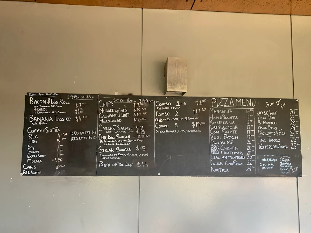 Menu, Amoretti's Abbotsbury