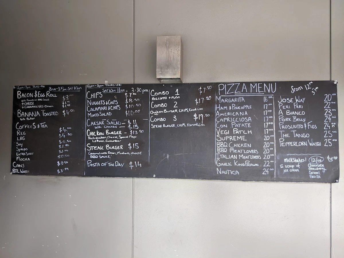 Menu, Amoretti's Abbotsbury