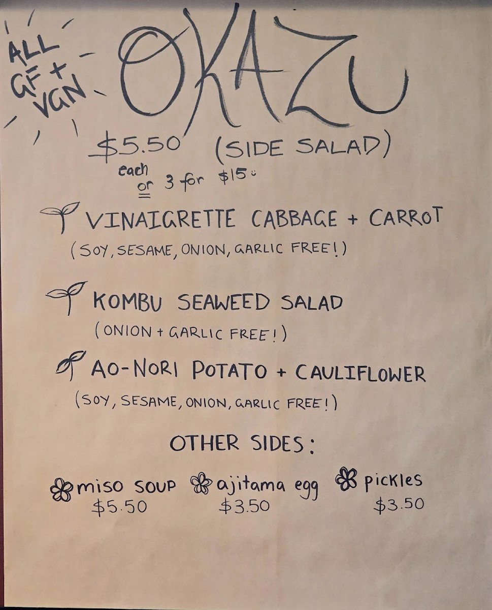 Menu, ima Pantry