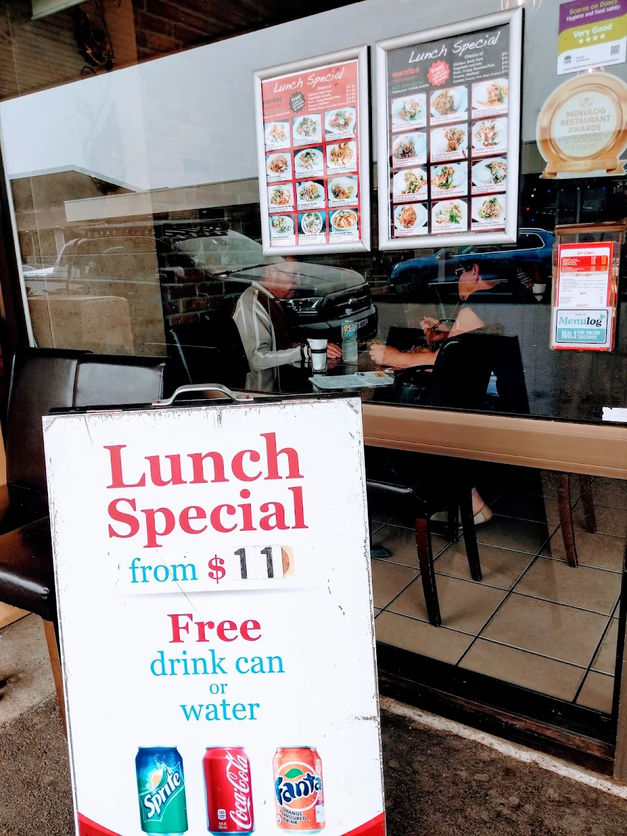 Menu, Wandee Thai Restaurant (Umina Beach)
