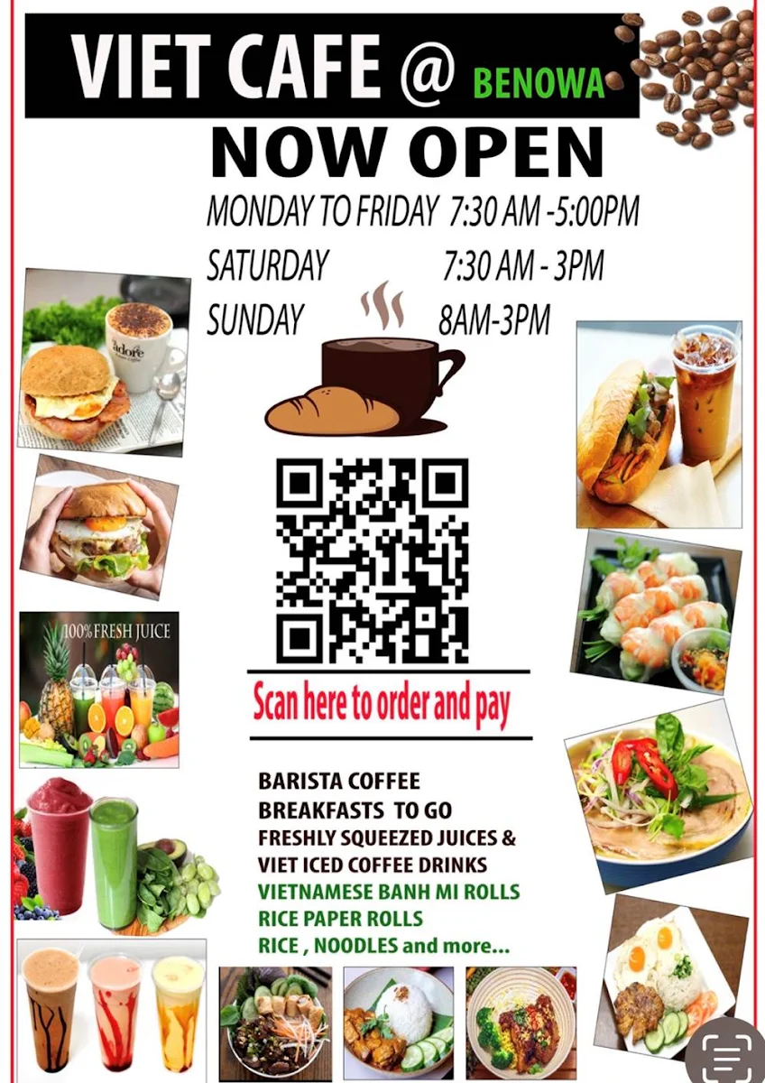 Menu, Viet Cafe @ Benowa