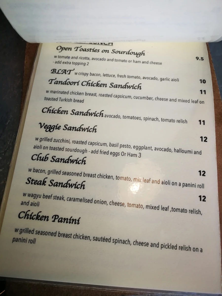 Menu, Madame Frou Frou