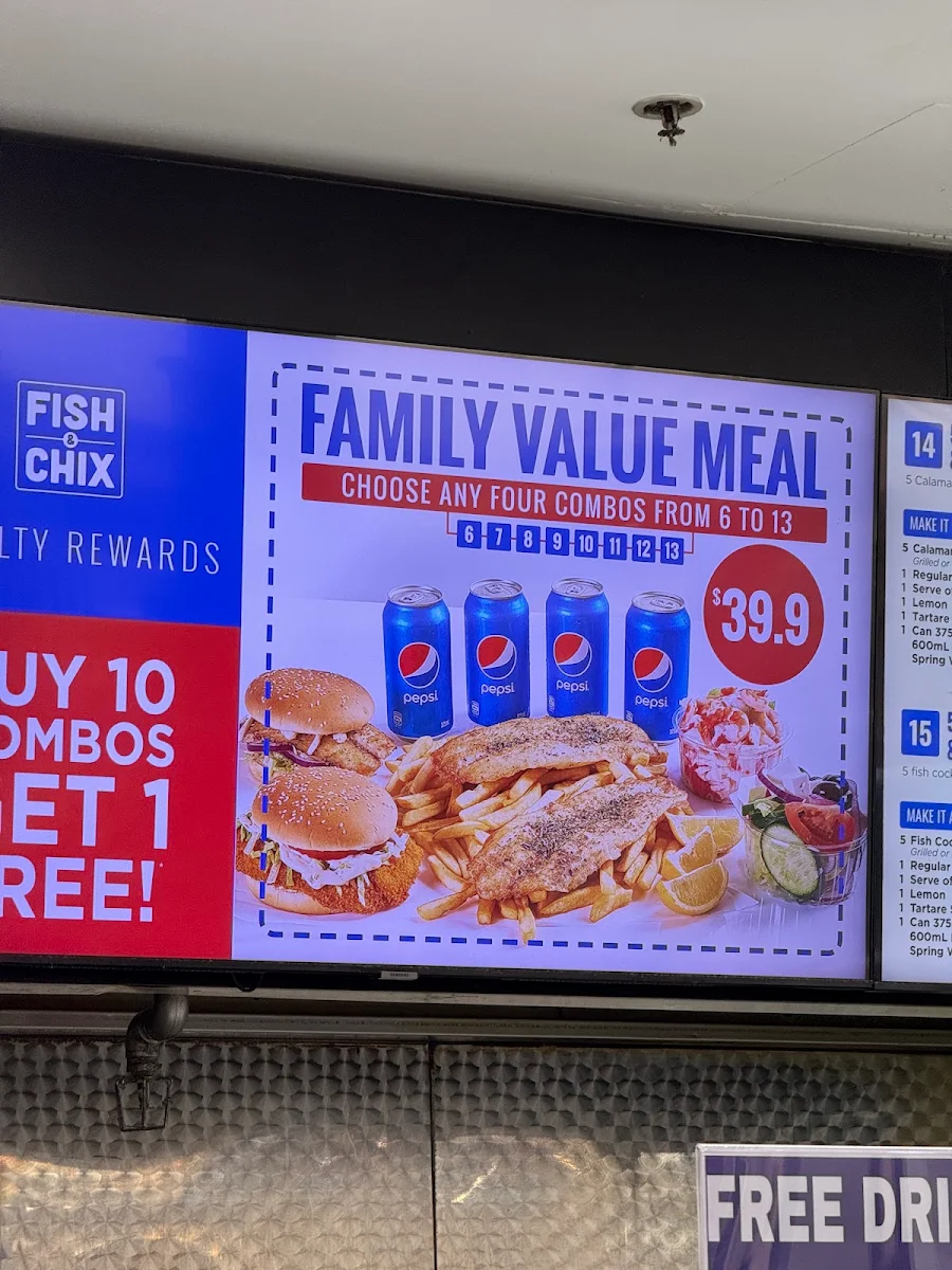 Menu, Fish & Chix