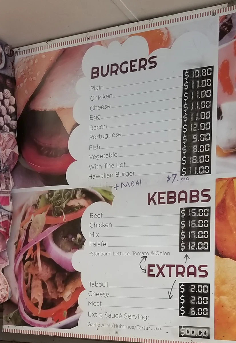 Menu, Red Fez Cafe