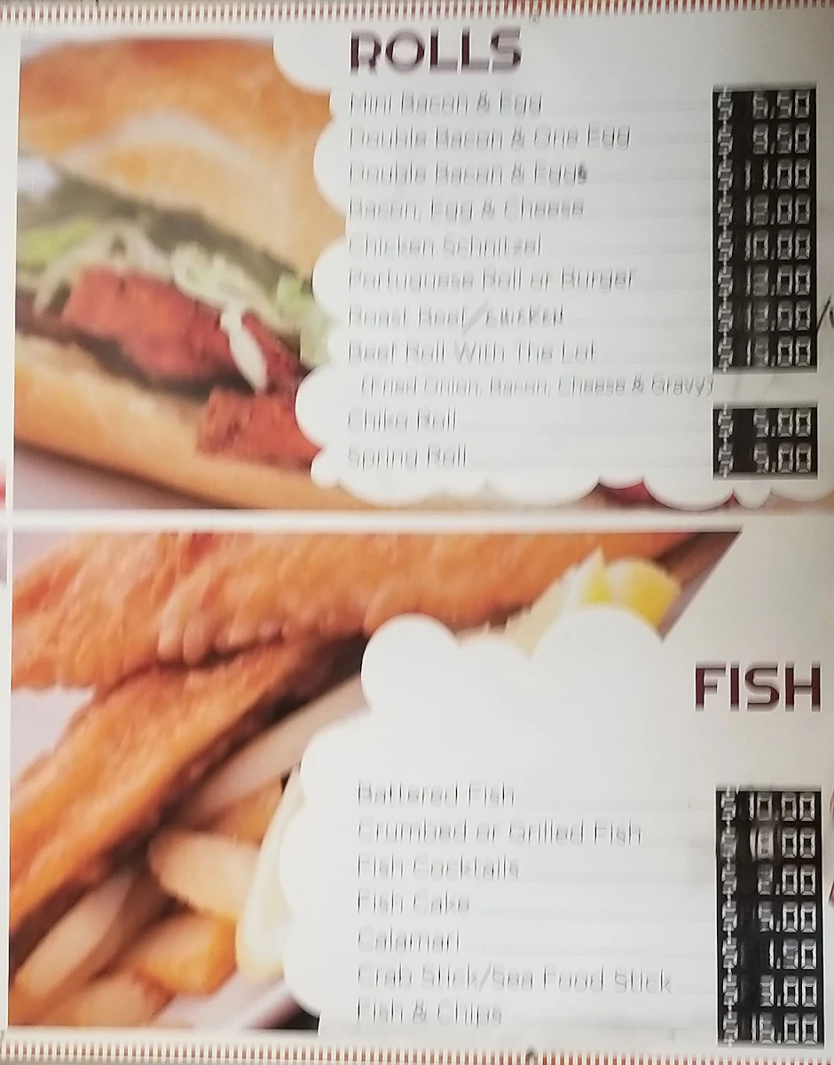 Menu, Red Fez Cafe