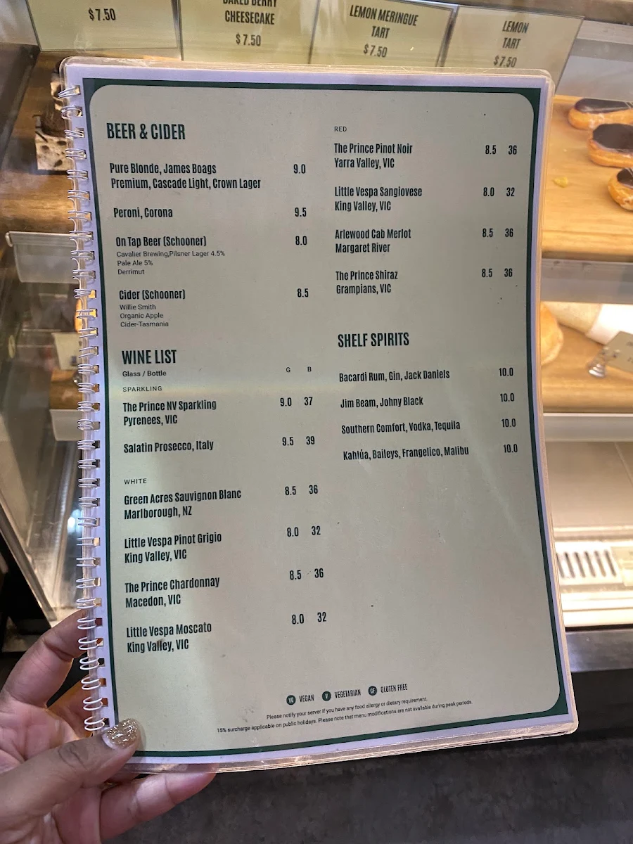 Menu, The Forestta