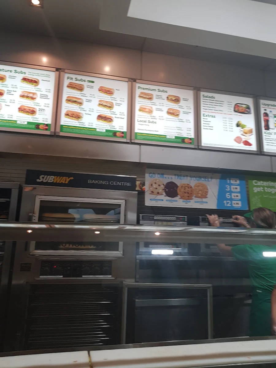 Menu, Subway Westfield Carindale