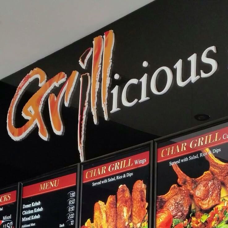 Menu, Grillicious Kebabs and Grill