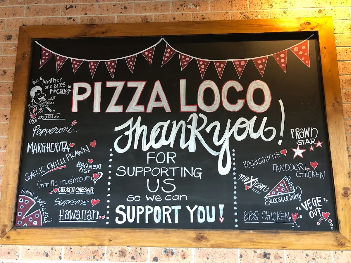 Menu, Pizza LOCO!