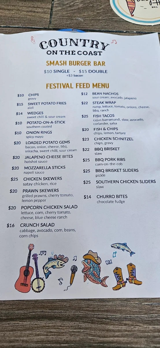 Menu, The Ettalong