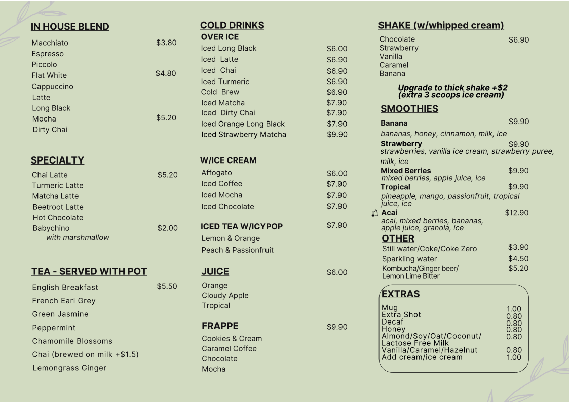 Menu, Ivy & Lark