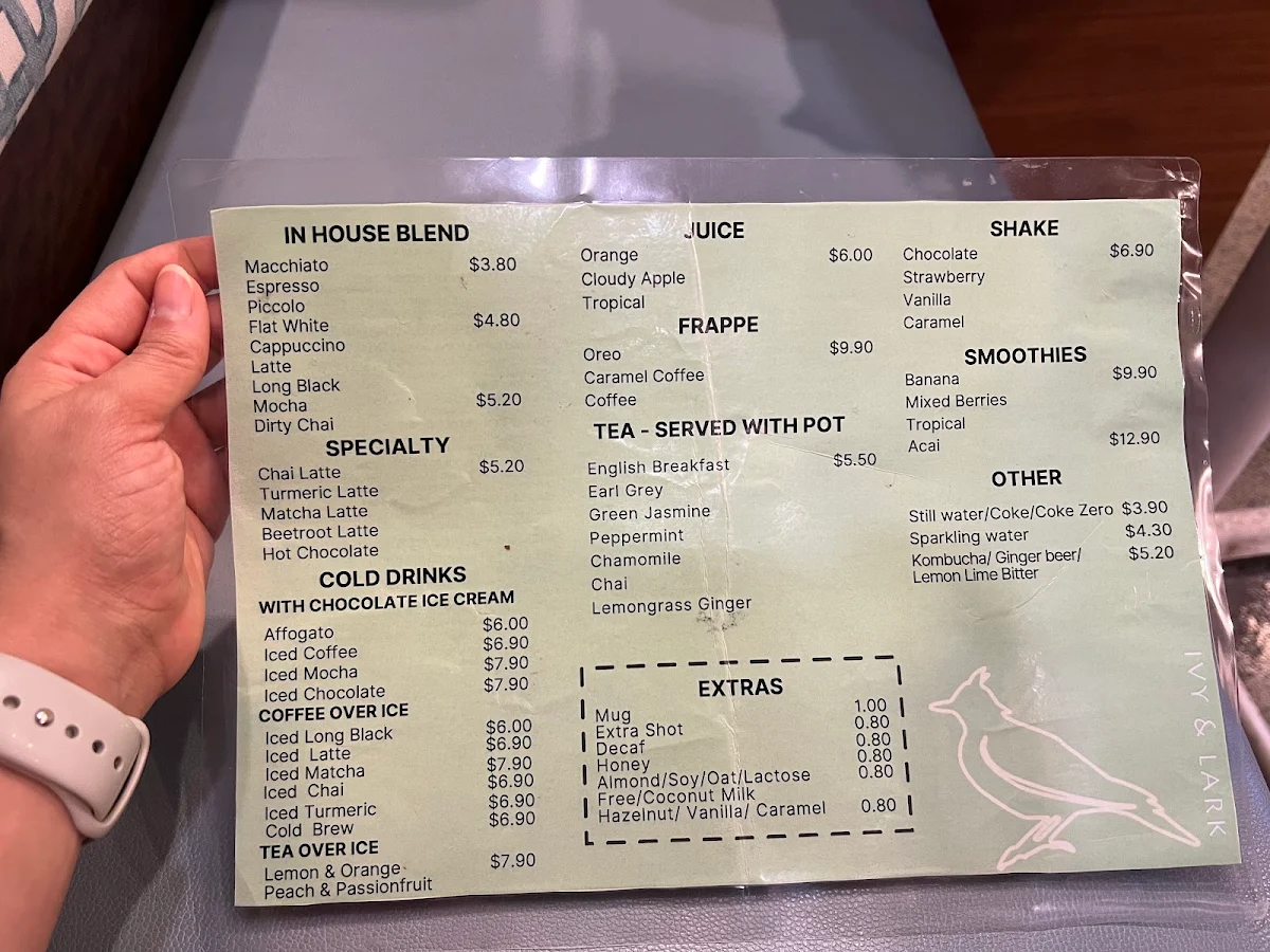 Menu, Ivy & Lark