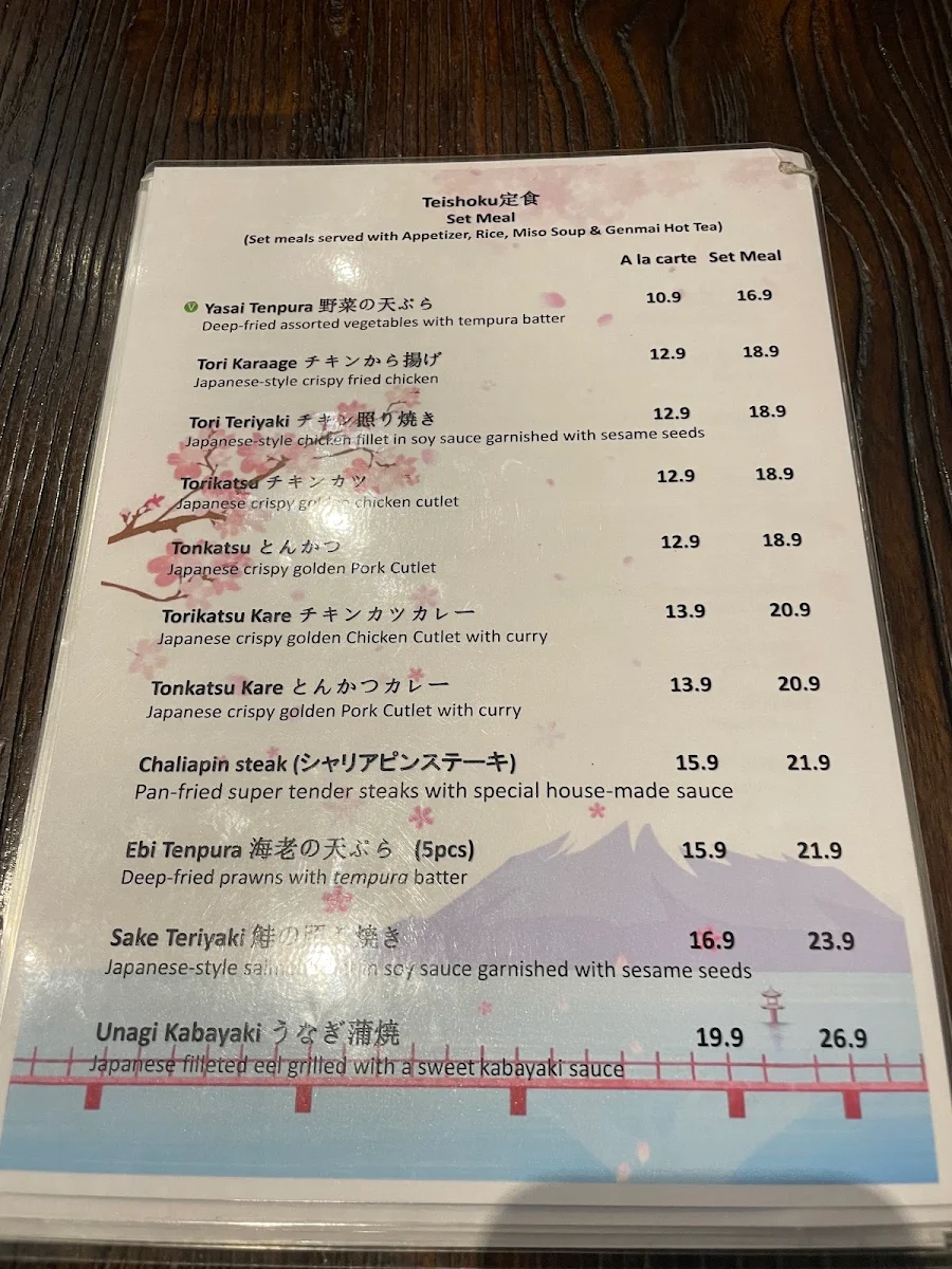 Menu, Mr Shabu Shabu