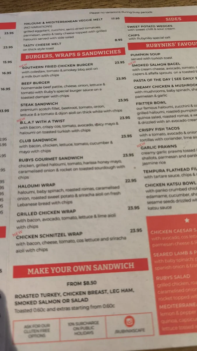 Menu, Rubyniks Miranda