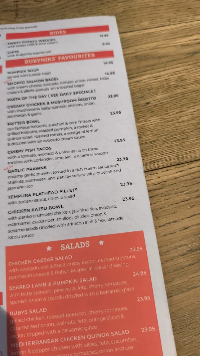 Menu, Rubyniks Miranda